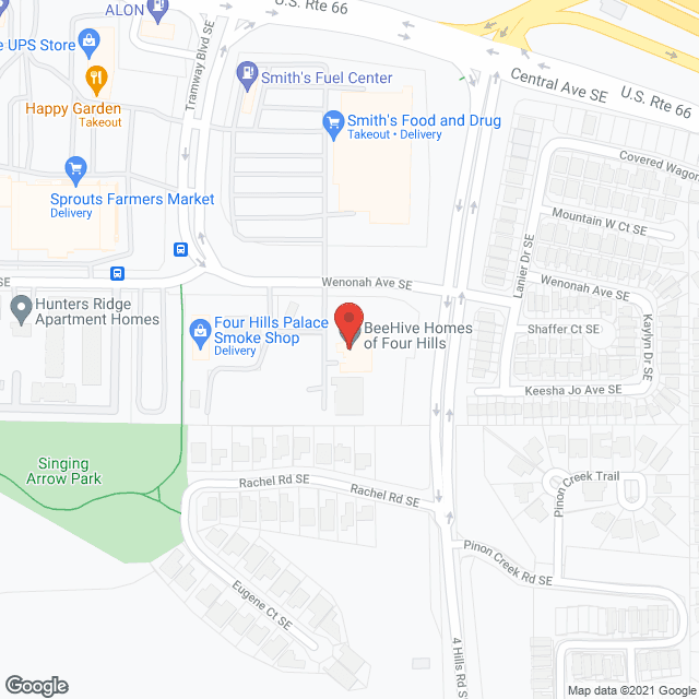Map of the neighborhood around Beehive Homes of Four Hills