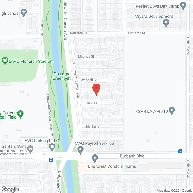 Map of the neighborhood around Walnut Garden Valley Village