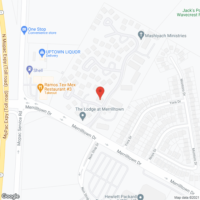 Map of the neighborhood around The Lodge at Merilltown