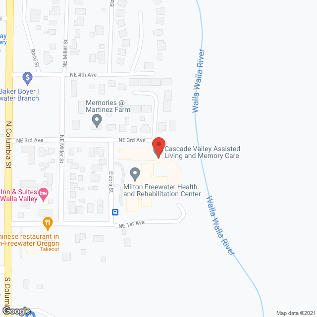 Map of the neighborhood around Cascade Valley Memory Care