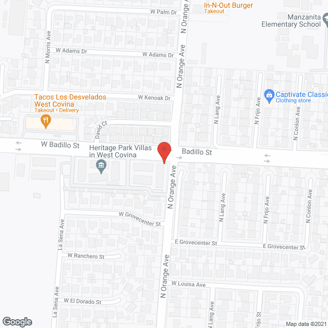 Map of the neighborhood around Heritage Park West Covina