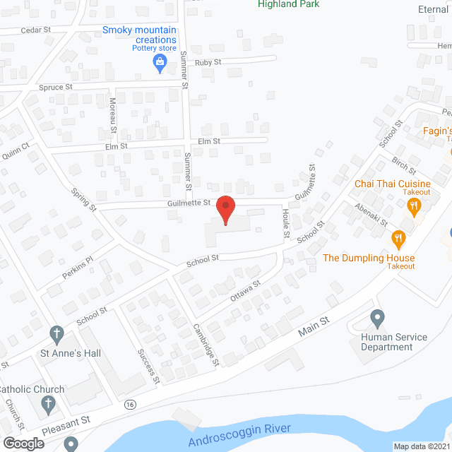 Map of the neighborhood around Notre Dame Apartments