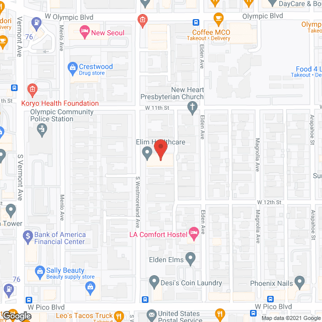 Map of the neighborhood around Elim Silvertown