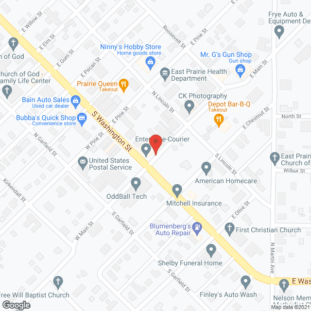 Map of the neighborhood around Prairie Grove Apartments