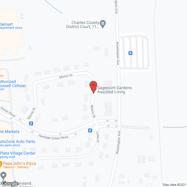 Map of the neighborhood around Sagepoint Gardens Assisted Living