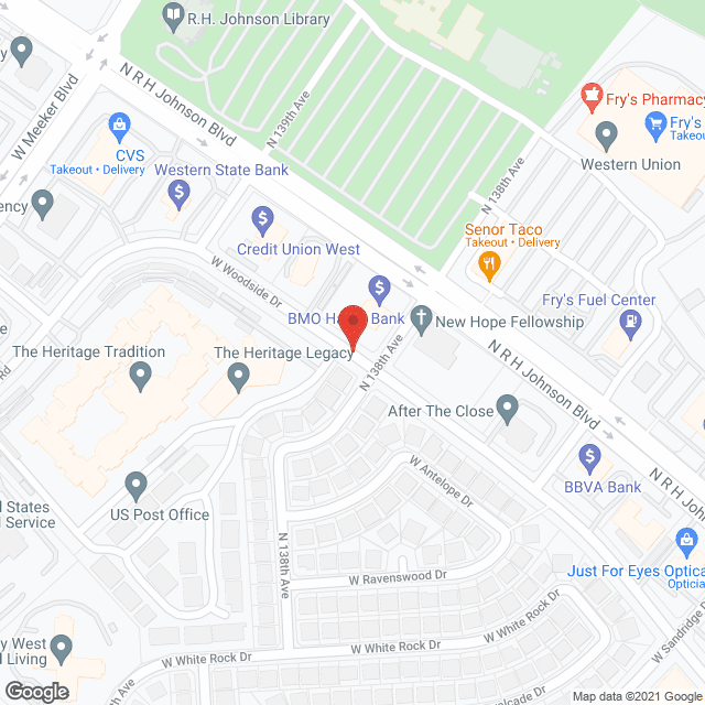 Map of the neighborhood around Heritage Legacy