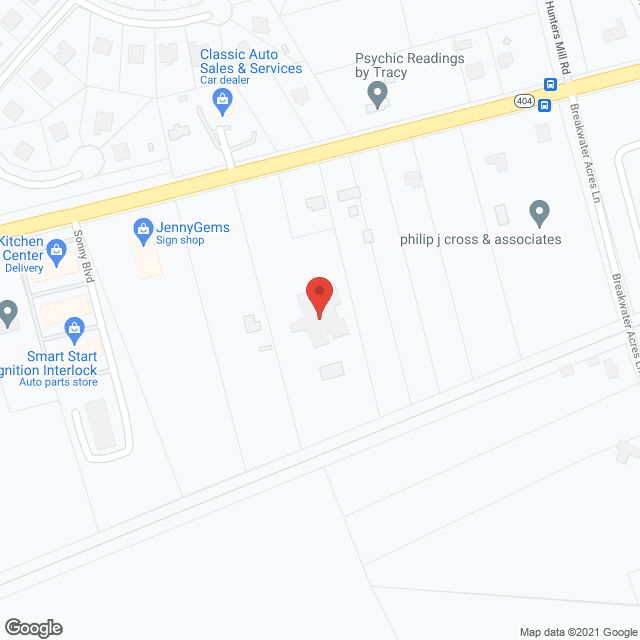 Map of the neighborhood around Peach Tree Acres