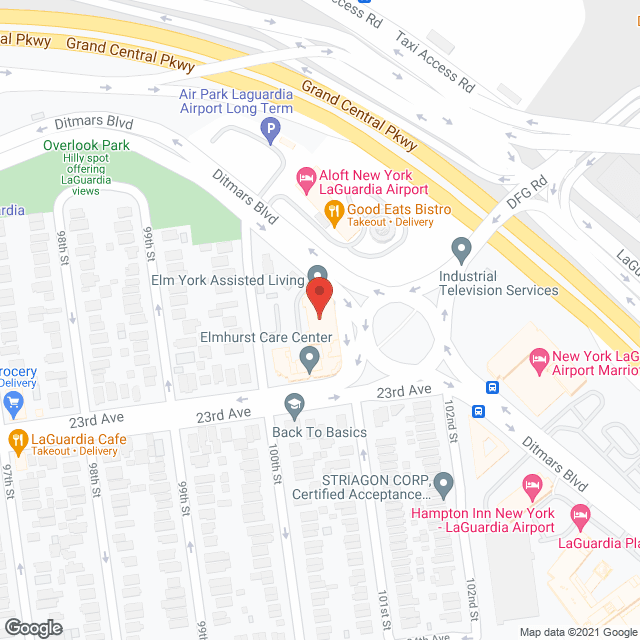 Map of the neighborhood around Elm York Assisted Living