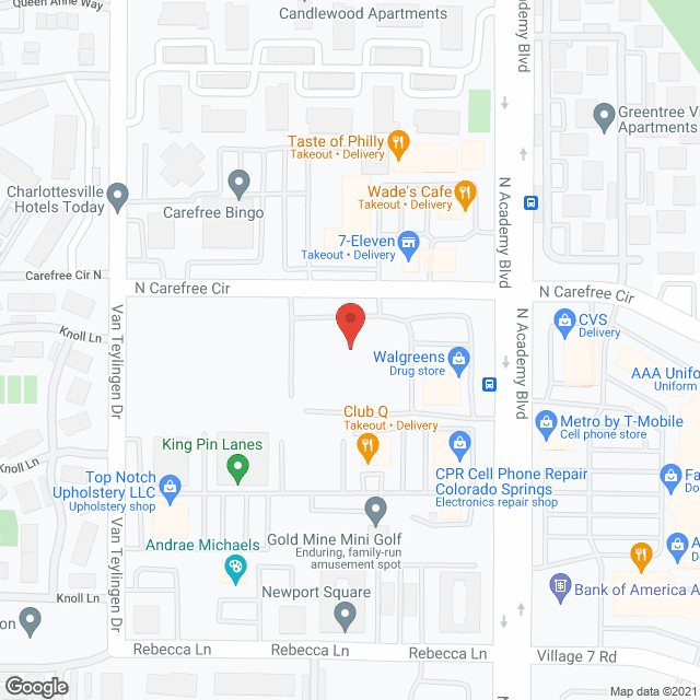 Map of the neighborhood around The Residence At Village Green LLC