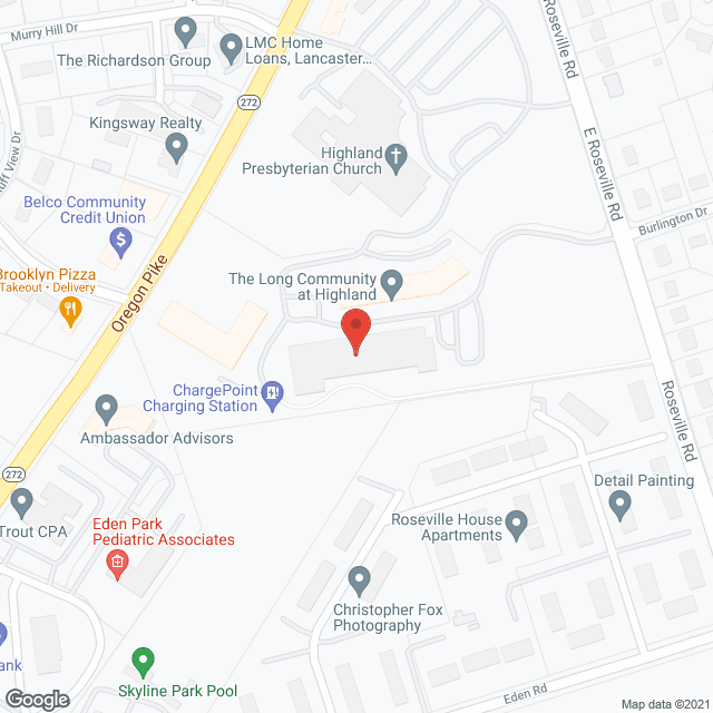 Map of the neighborhood around The Long Community At Highland