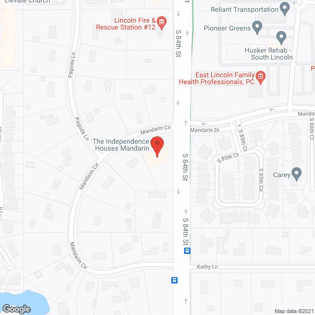 Map of the neighborhood around Independence Houses at Mandarin