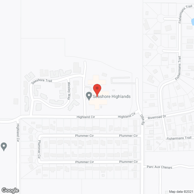 Map of the neighborhood around Seashore Highlands