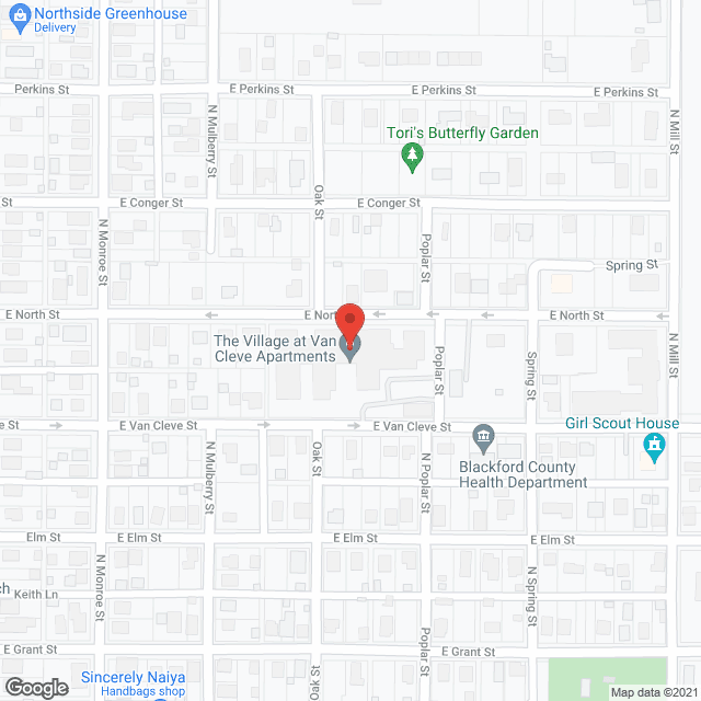 Map of the neighborhood around The Villages at Van Cleve