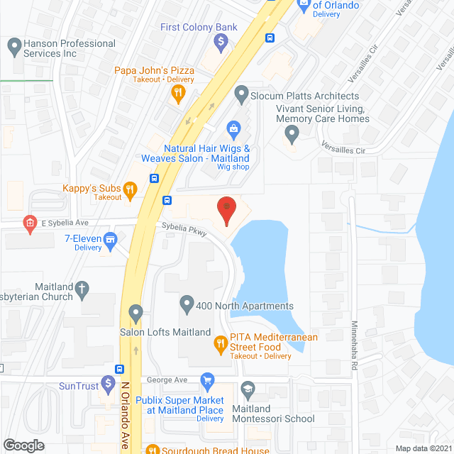Map of the neighborhood around Uptown Maitland