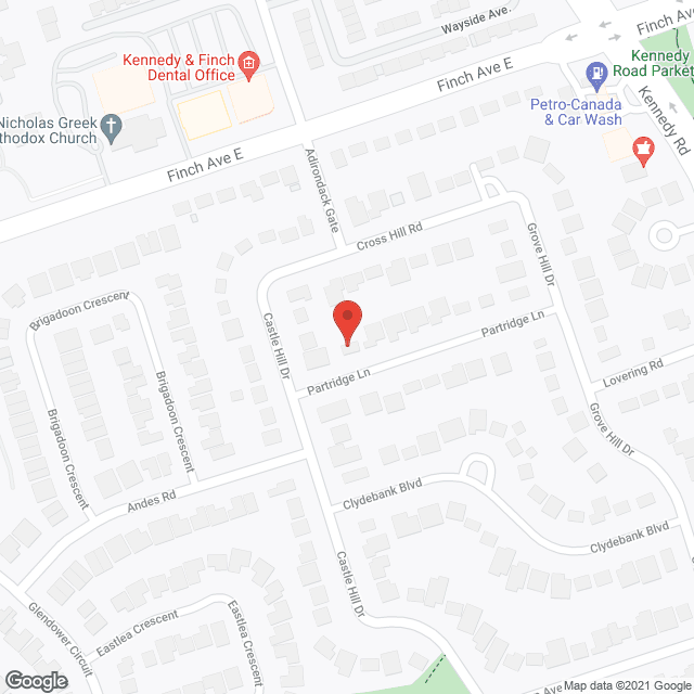 Map of the neighborhood around Bethseda Home