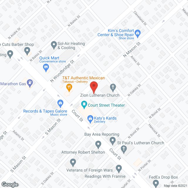 Map of the neighborhood around Kane Homestead