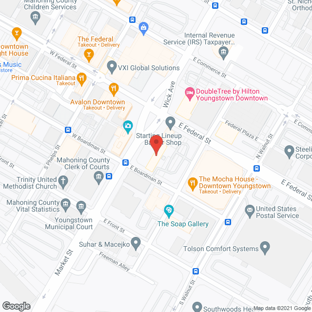 Map of the neighborhood around International Towers