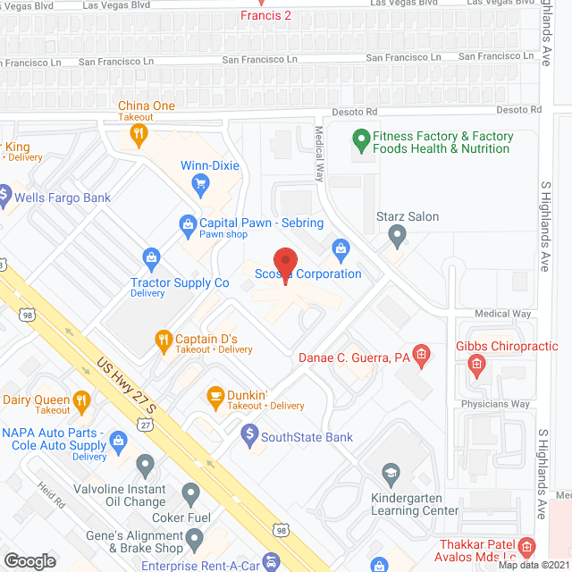 Map of the neighborhood around Sunny Hills of Sebring