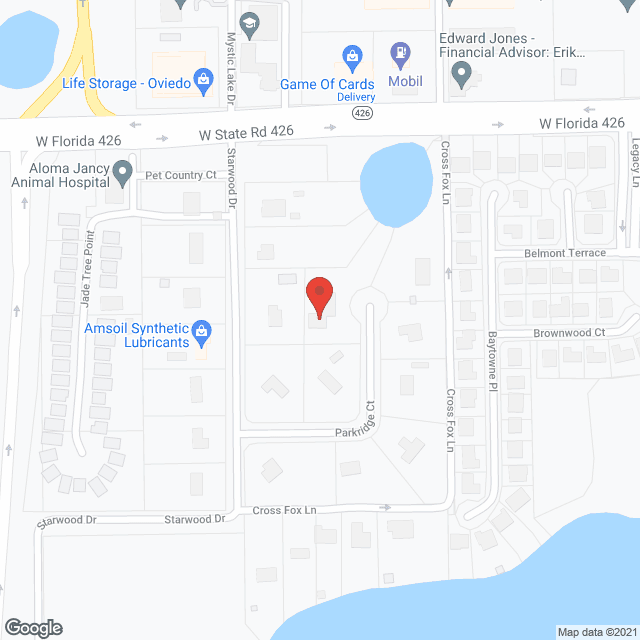 Map of the neighborhood around Oakridge Gardens Assisted Living