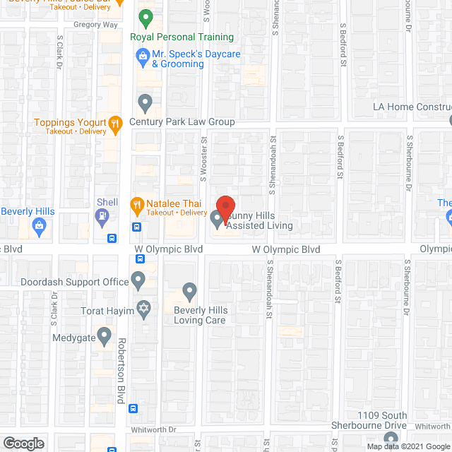 Map of the neighborhood around Sunny Hills Assisted Living and Memory Care