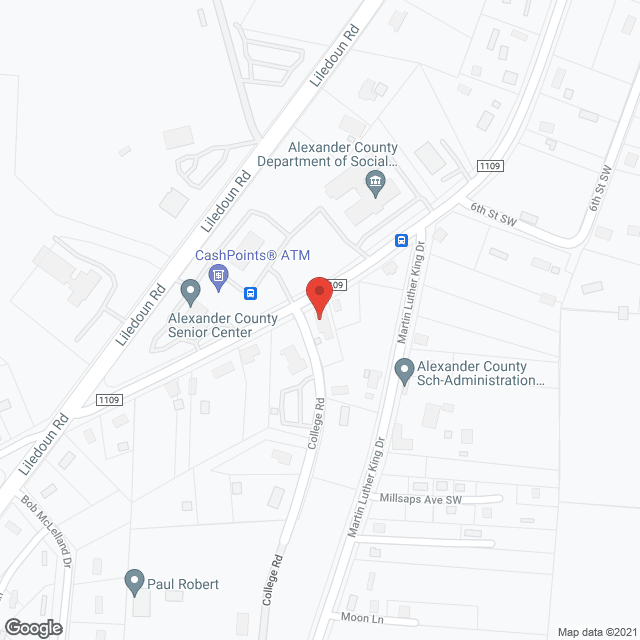 Map of the neighborhood around Sarah's House
