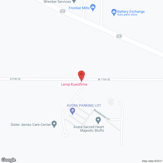 Map of the neighborhood around Majestic Bluffs /Sir James