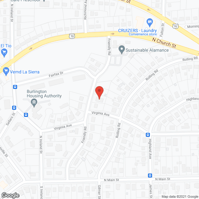 Map of the neighborhood around Hearts of Gold