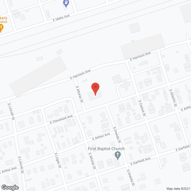 Map of the neighborhood around Poplar Grove Assisted Living