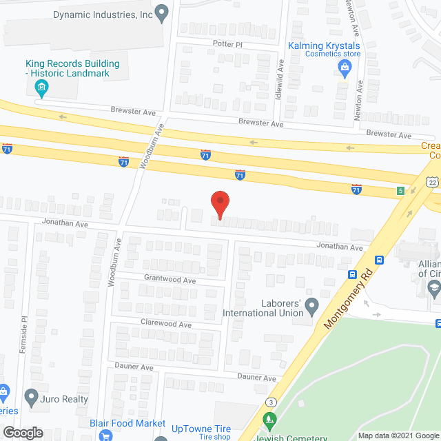 Map of the neighborhood around Samuel Home I
