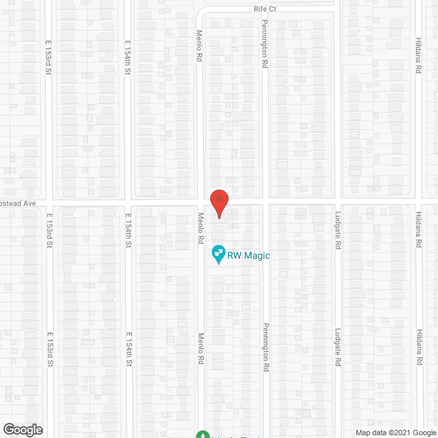Map of the neighborhood around Lu-Syl House