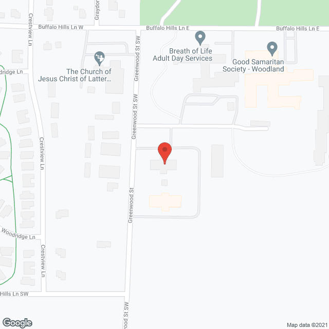 Map of the neighborhood around Samaritan House Oakwood