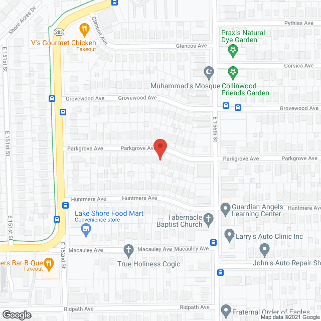 Map of the neighborhood around Healing Hearts