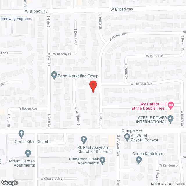 Map of the neighborhood around Baker Home care
