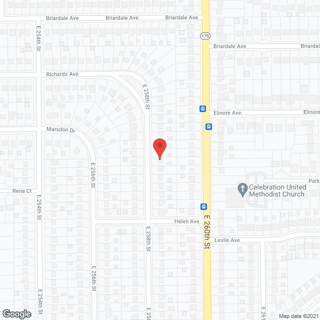Map of the neighborhood around His Grace Residential Housing