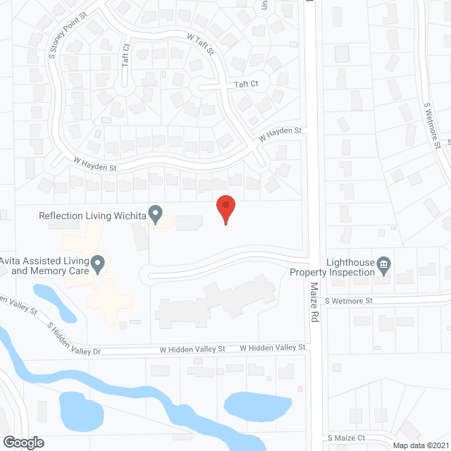 Map of the neighborhood around Reflection Living Maize Court 3