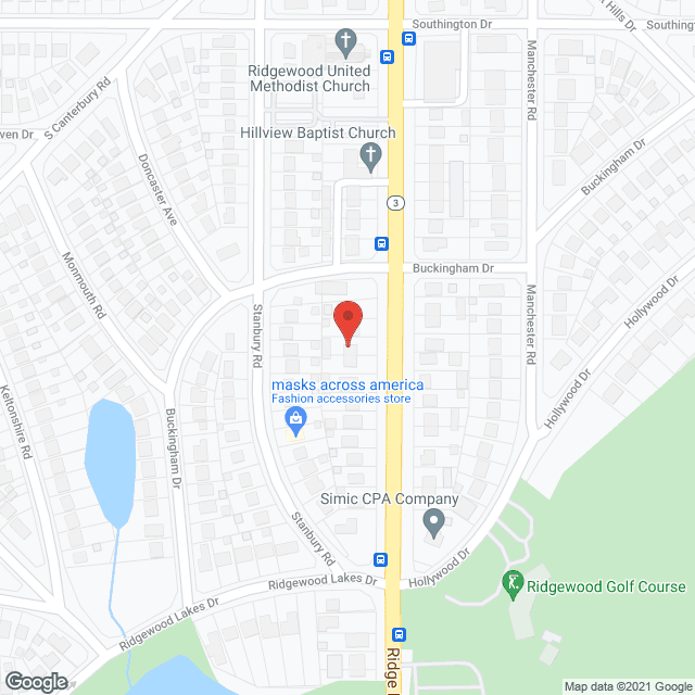 Map of the neighborhood around Silviana's Adult Group Home
