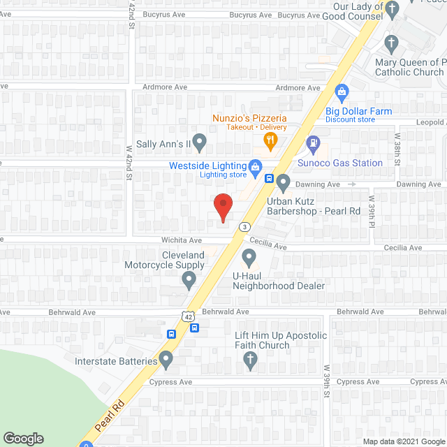 Map of the neighborhood around Sally Ann's Adult Care Facility III