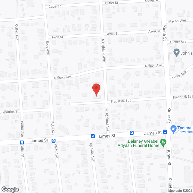 Map of the neighborhood around Thomas Family Type Home