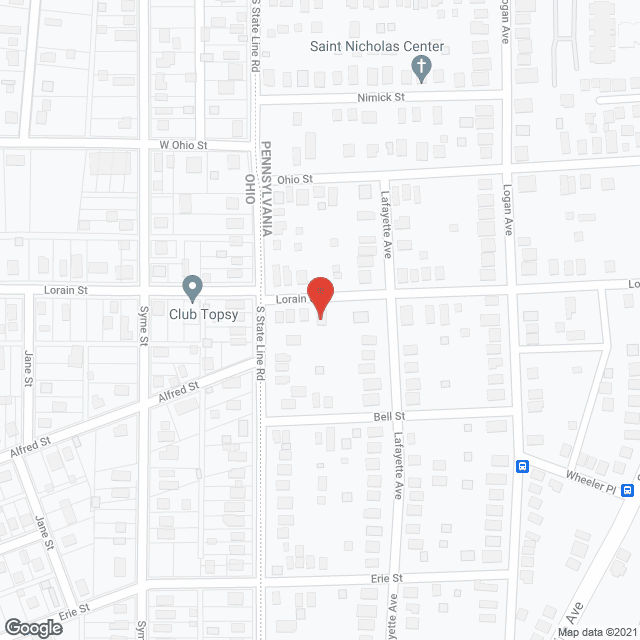 Map of the neighborhood around The Connelly House Personal Care Home