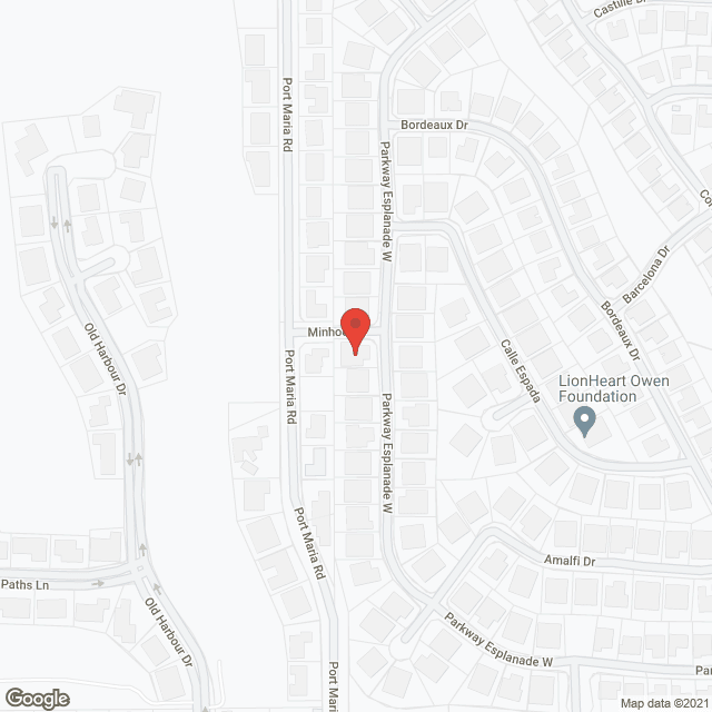 Map of the neighborhood around The Treasure House