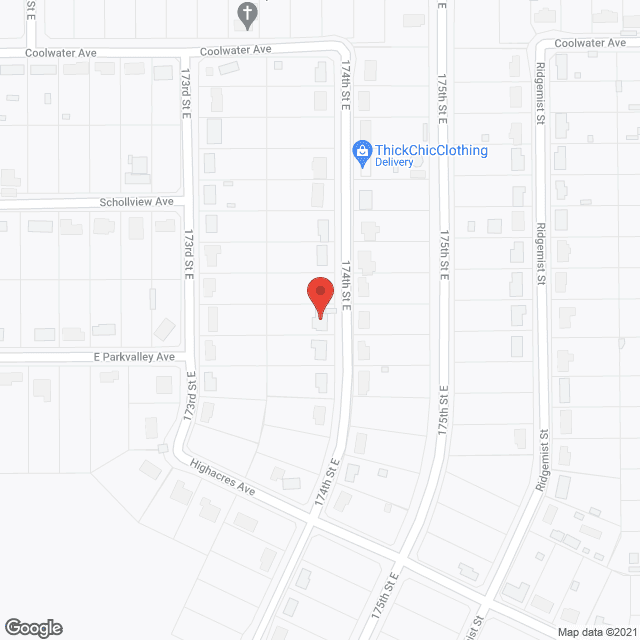 Map of the neighborhood around Brighter Day board and care
