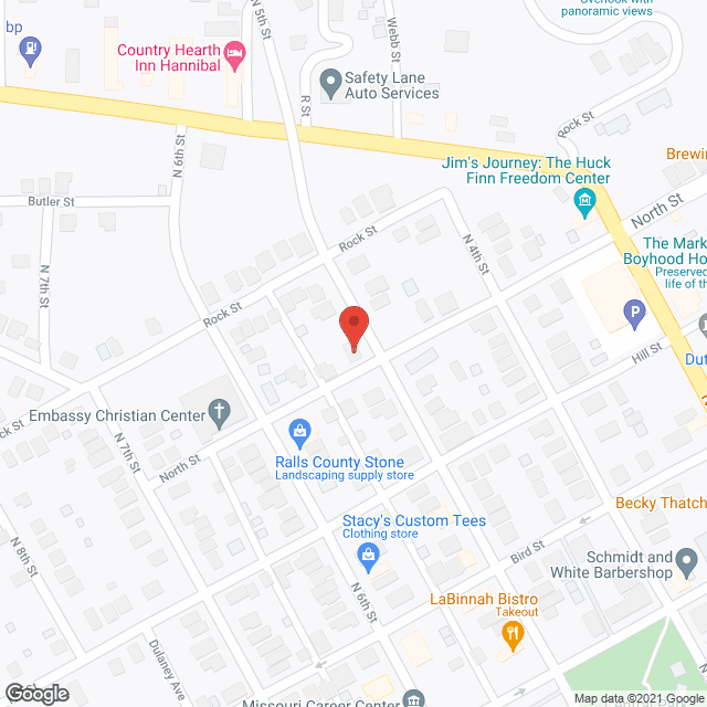 Map of the neighborhood around Omega House I, LLC