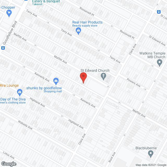 Map of the neighborhood around Oasis Residential Care West