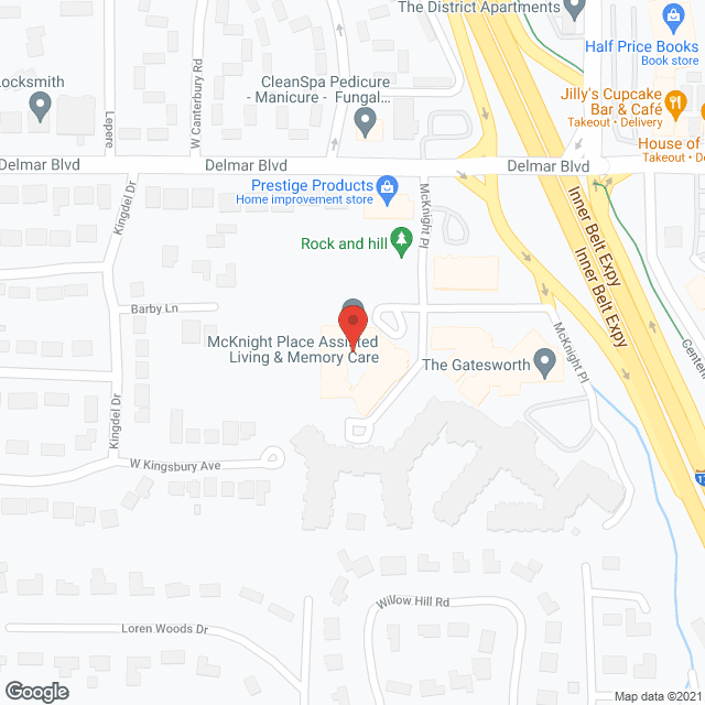 Map of the neighborhood around McKnight Place Assisted Living