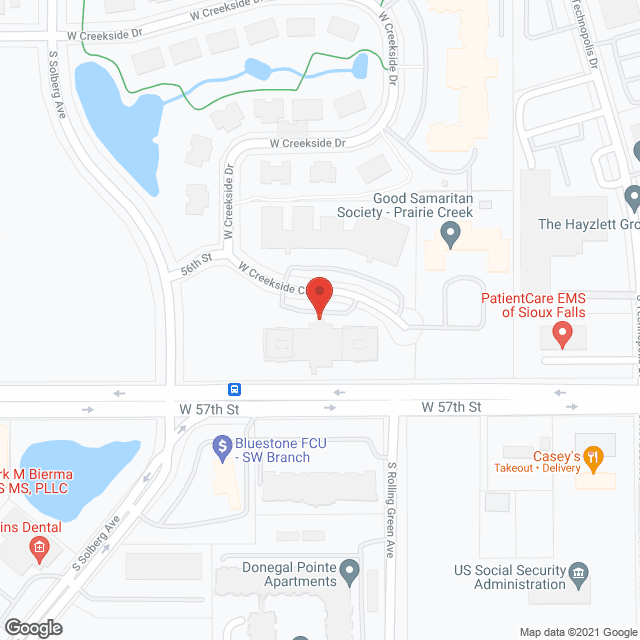 Map of the neighborhood around Good Samaritan Society-Prairie Creek