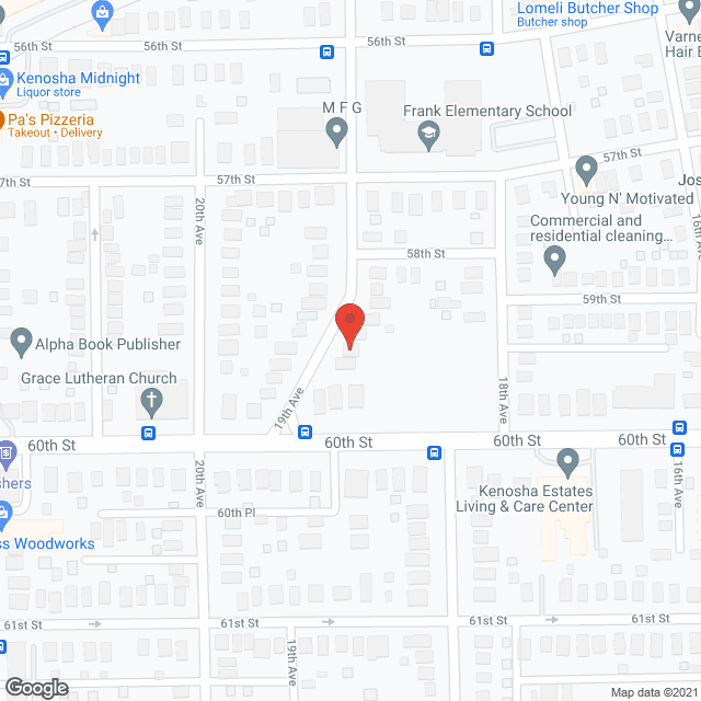 Map of the neighborhood around Kenosha Care Center II
