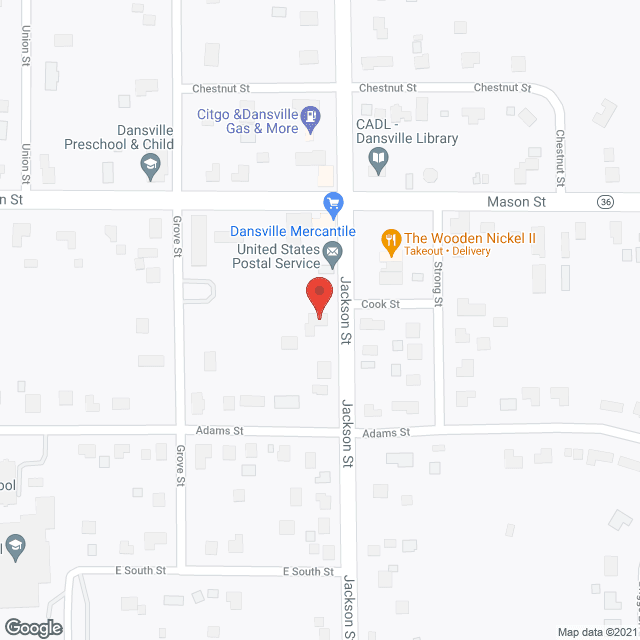 Map of the neighborhood around Dansville Country Care