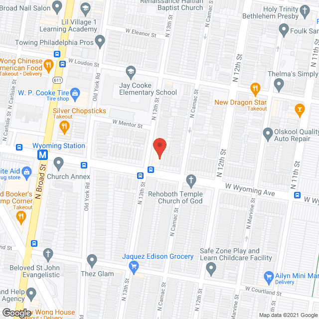 Map of the neighborhood around Clarke Personal Care Home