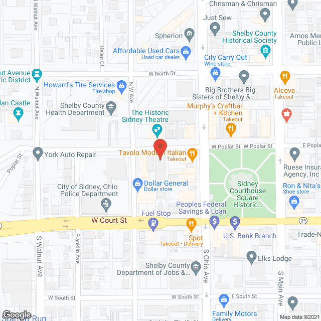 Map of the neighborhood around Canal Place