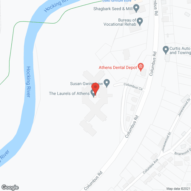 Map of the neighborhood around Maplewood of AThens